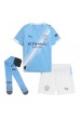 Manchester City Rodri Hernandez #16 Jalkapallovaatteet Lasten Kotipeliasu 2025-26 Lyhythihainen (+ Lyhyet housut)